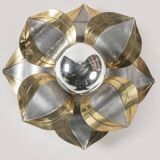 Lotus wall light or ceiling light by Henri Fernandez, Maison Honoré, 1970s.