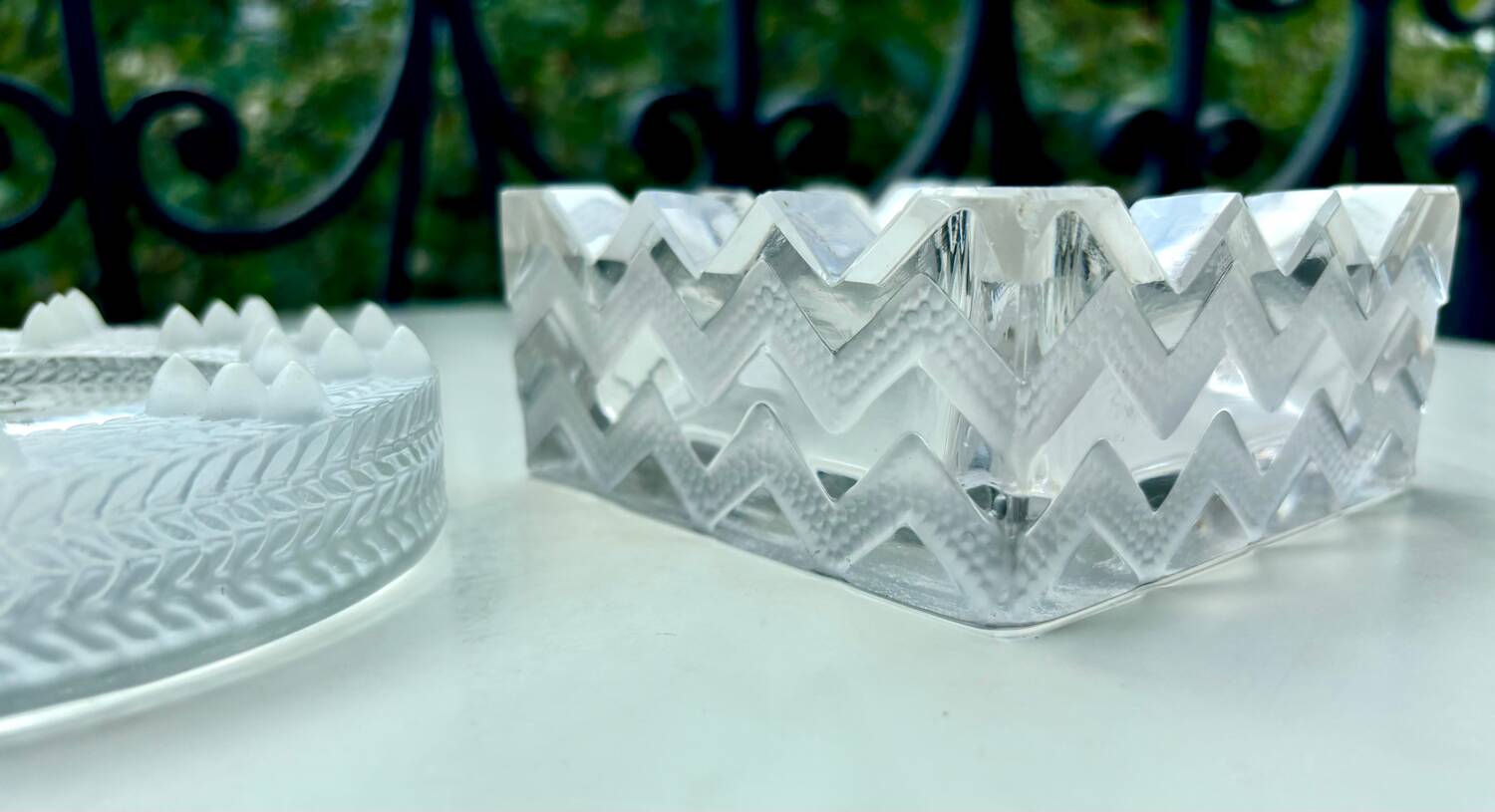 Lalique two ashtrays