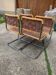 Set of 4 mid century modern upholstered cesca chair Italy 1970