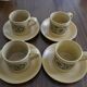 Set of 4 cups and their saucers Kiln Craft, Bacchus