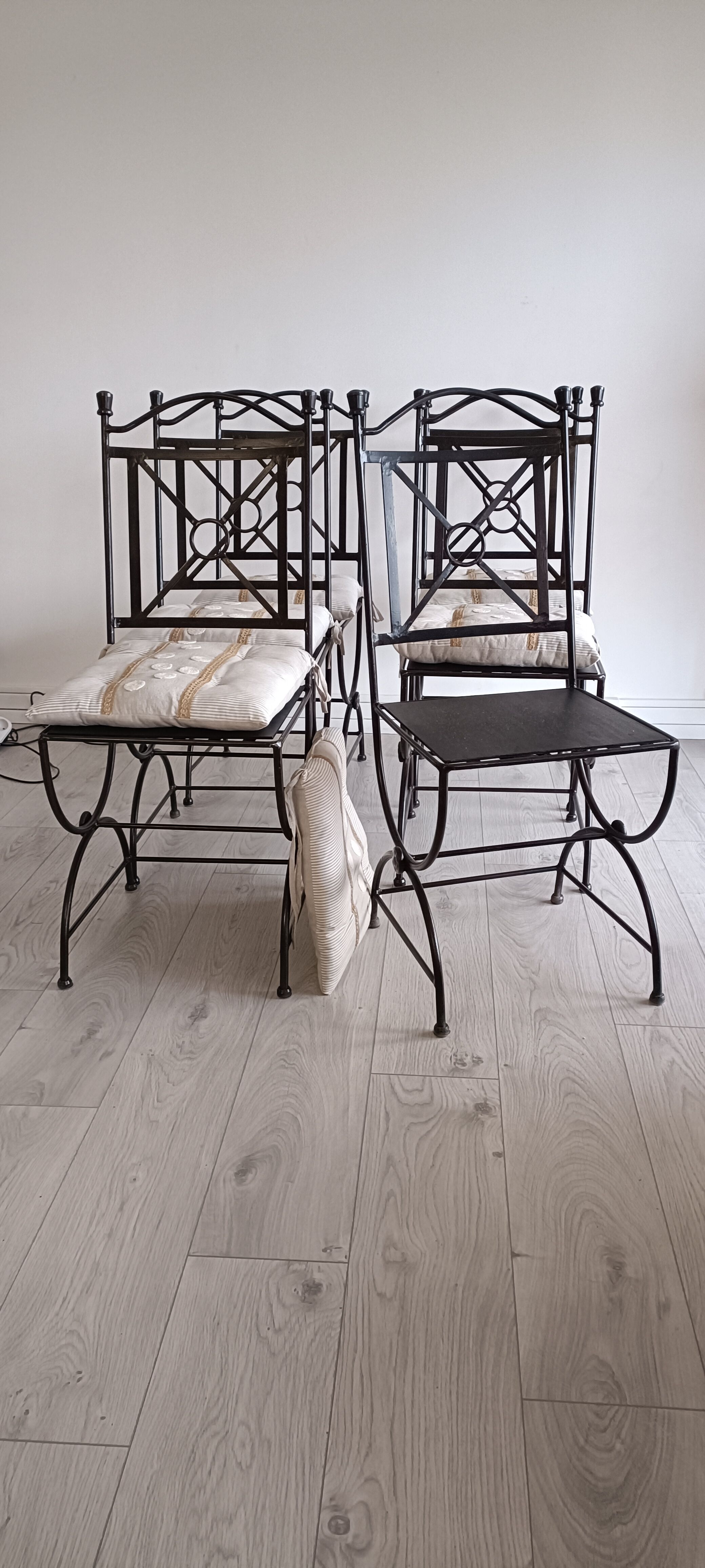 Contemporary wrought iron chairs