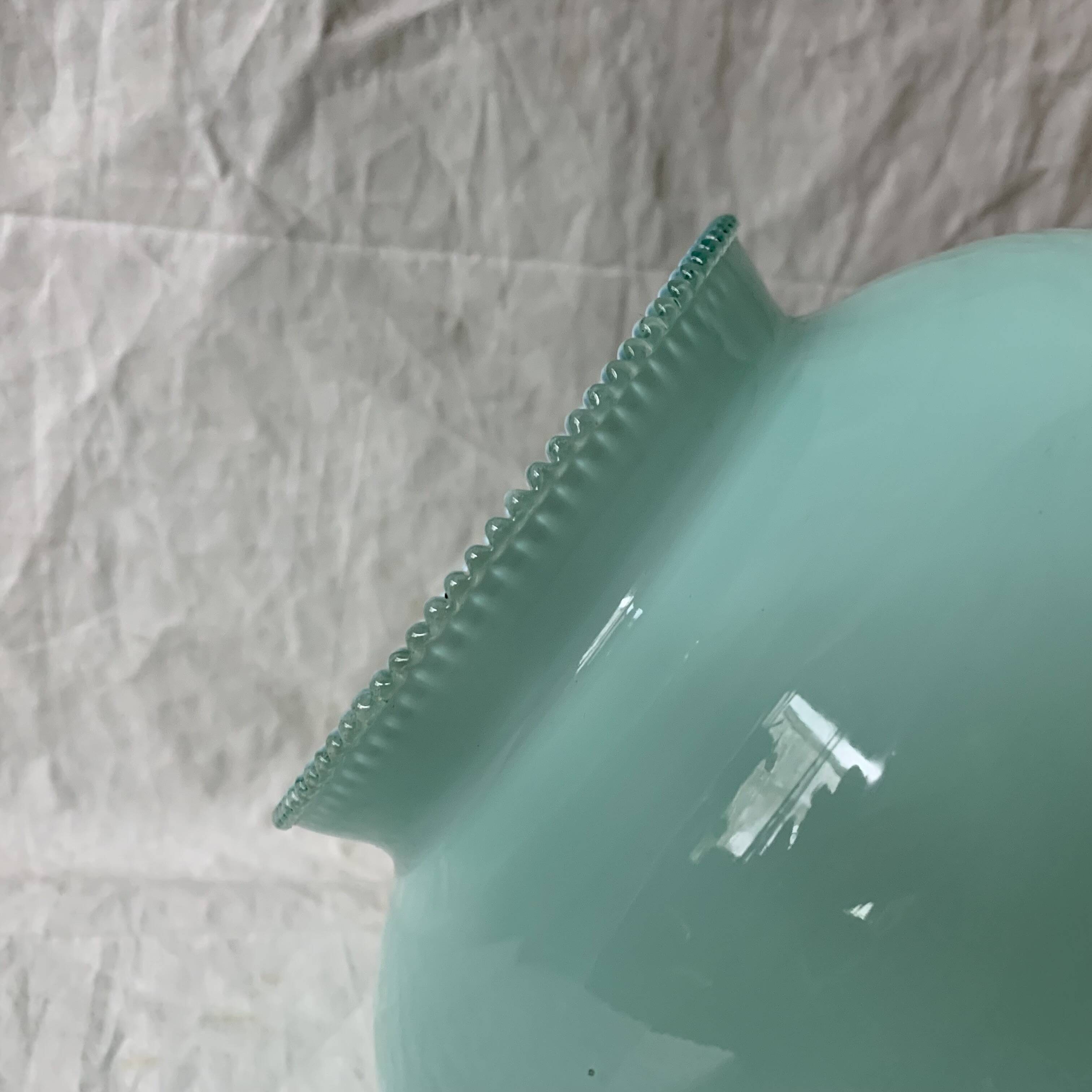 Suspension vintage en opaline verte