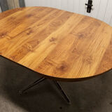 Dining table 1970 extendable formica feet cross atypical chrome