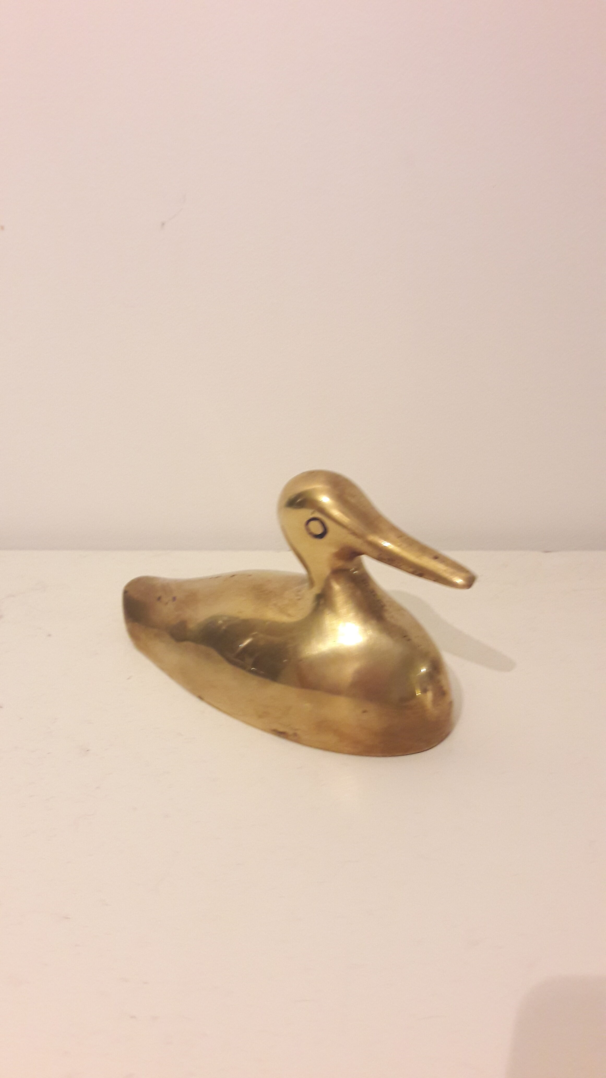 Duck brass paperweight