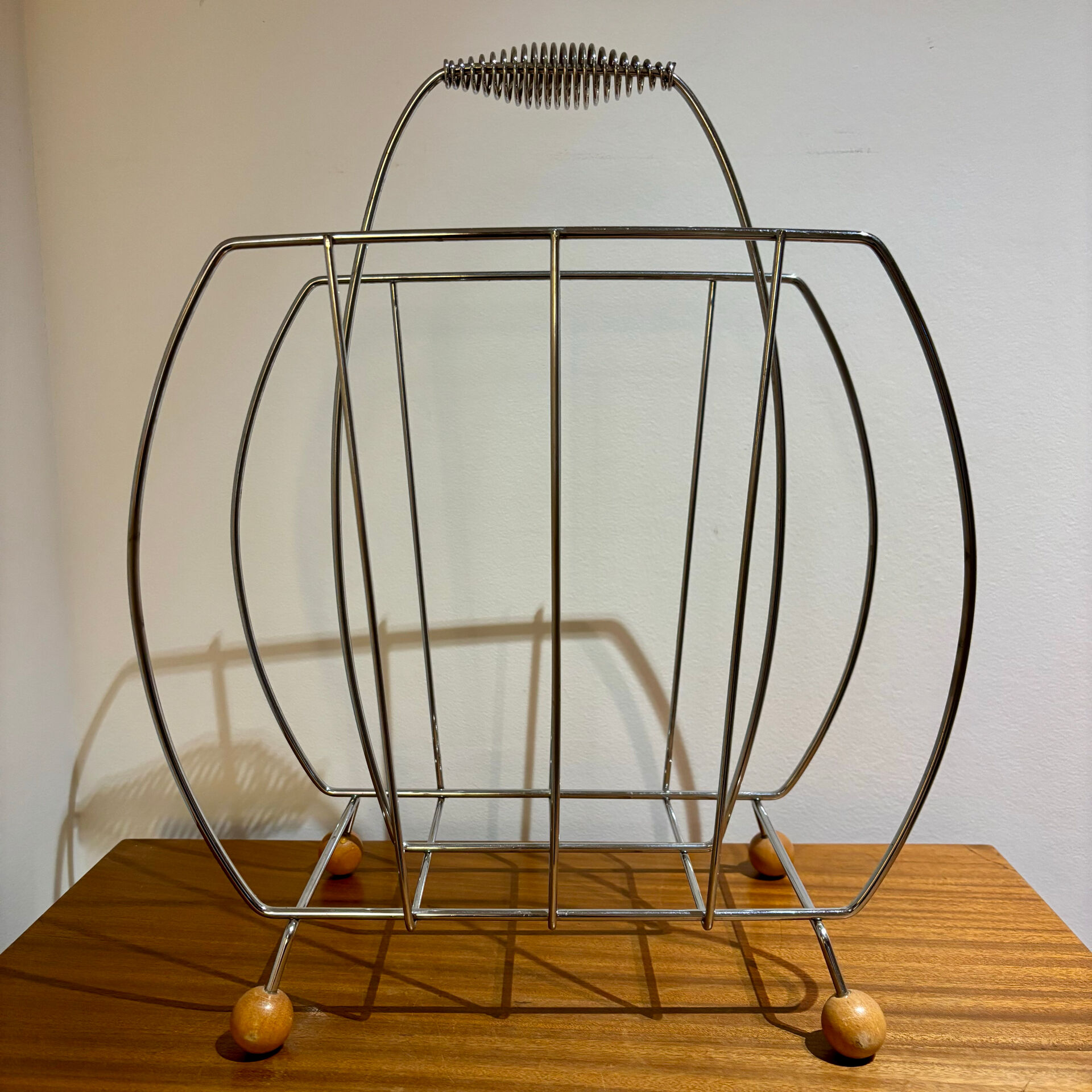 Vintage metal magazine rack