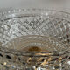 Vintage crystal and brass footed bowl