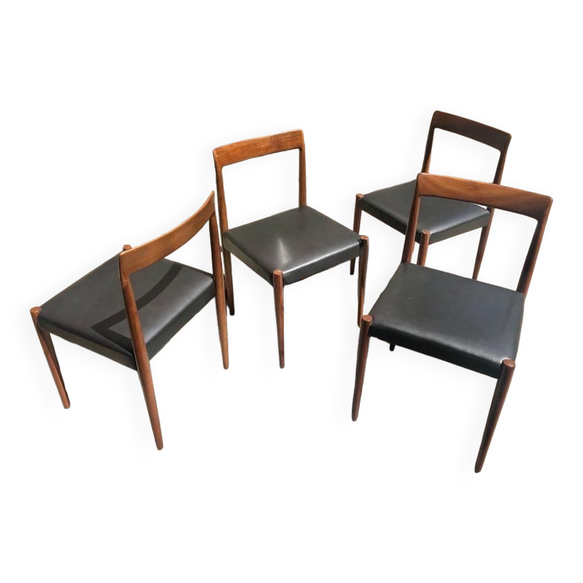 4 chairs Lübke, Germany, 1960s