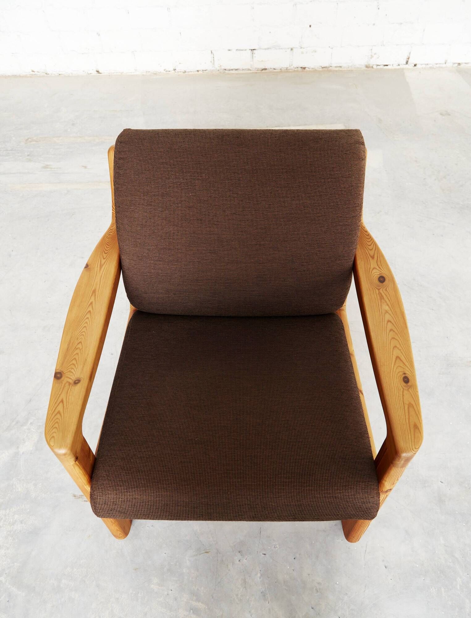 Danish Modern Pine  Armchair & Stool  by C. F. C. Silkeborg