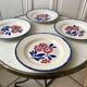 Set of 4 semi-hollow plates gien model "cancale" 40s