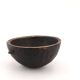 Empty African tumbler pocket dish in blackened wood, 1970s