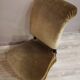 Fauteuil chauffeuse crapaud velours à franges style Napoléon III