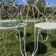 5 chaises de jardin en fer forgé ajouré