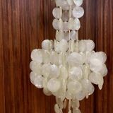Vintage Capiz shell hanging lamp