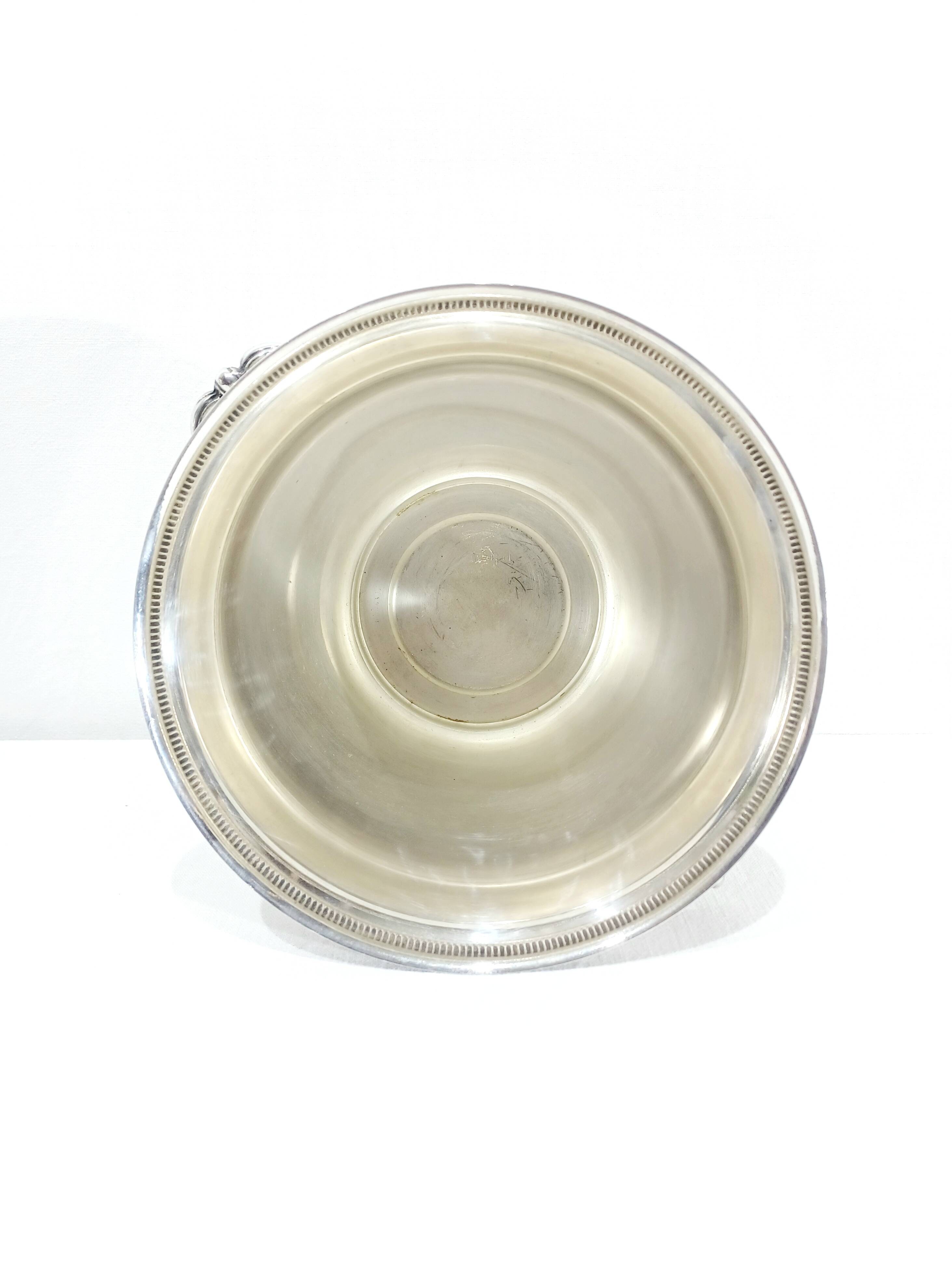 Silver-plated champagne bucket with fluting
