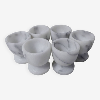 6 marble egg cups