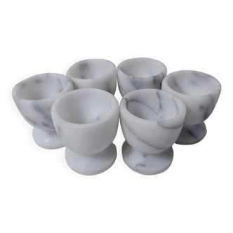 6 marble egg cups