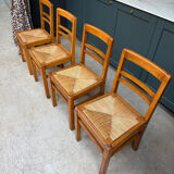 Set of 4 vintage rush chairs