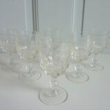 6 glasses with a liqueur