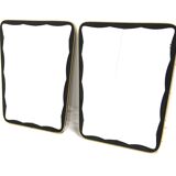 Set of 2 scandinavian metal mirrors, sweden 1960