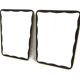 Set of 2 scandinavian metal mirrors, sweden 1960