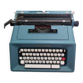 Olivetti Studio 46 Blue Vintage Typewriter Overhauled