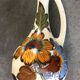 Old porcelain vase royal gouda holland decoration hand signed, 18 cm