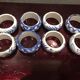 Series of 8 rounds of blue and white porcelain towel