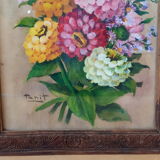 Bouquet painting with gouache