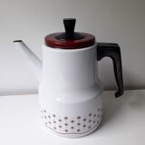 Cafetière en tôle émaillée 1960 (A1)