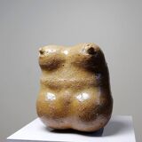 Small sculptural Venus in sandstone, bust of a woman, signed vintage, 90s