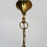 Old hot air balloon chandelier, glass tassels