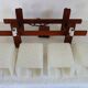 Scandinavian chandelier in perspex and teak from the 60s/70s.