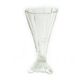 Art Deco vase, transparent glass, Poland, 1930s