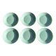 Set of 6 vintage turquoise blue dessert plates D18