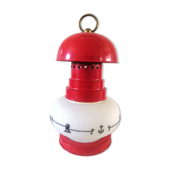 Lampe décor marine années 70