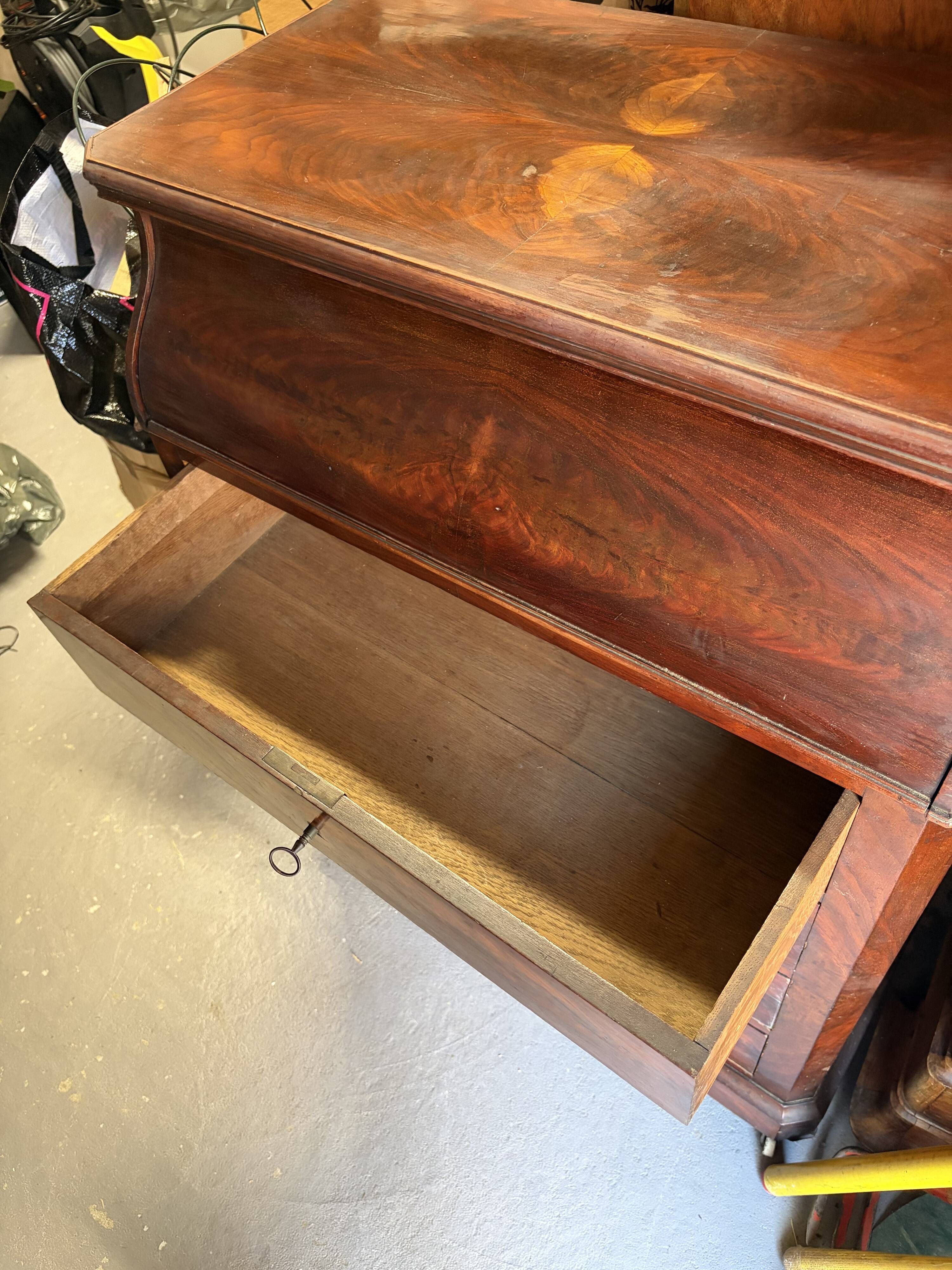 Louis-Philippe mahogany railway toilet commode