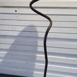 Lampadaire vintage serpent métal pied travertin avec verre de Murano