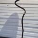 Vintage floor lamp snake metal travertine foot with murano
