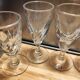 12 small twisted bistro glasses, 19th century