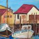 Old marine painting from the 20th century