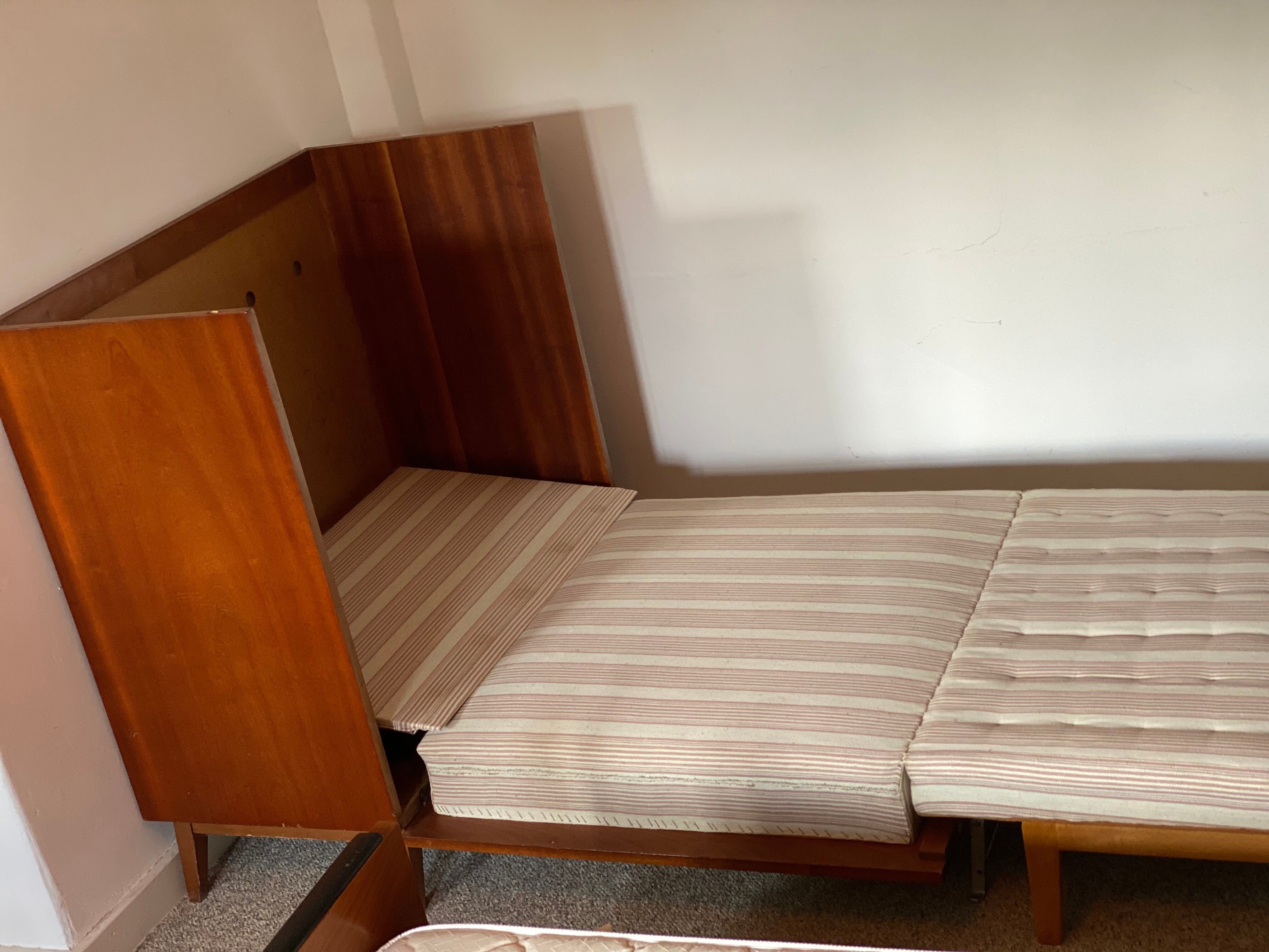 Vintage hungarian foldaway hidden bed with table