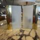 Pair of Metalarte wall lights in glass and brass 1990
