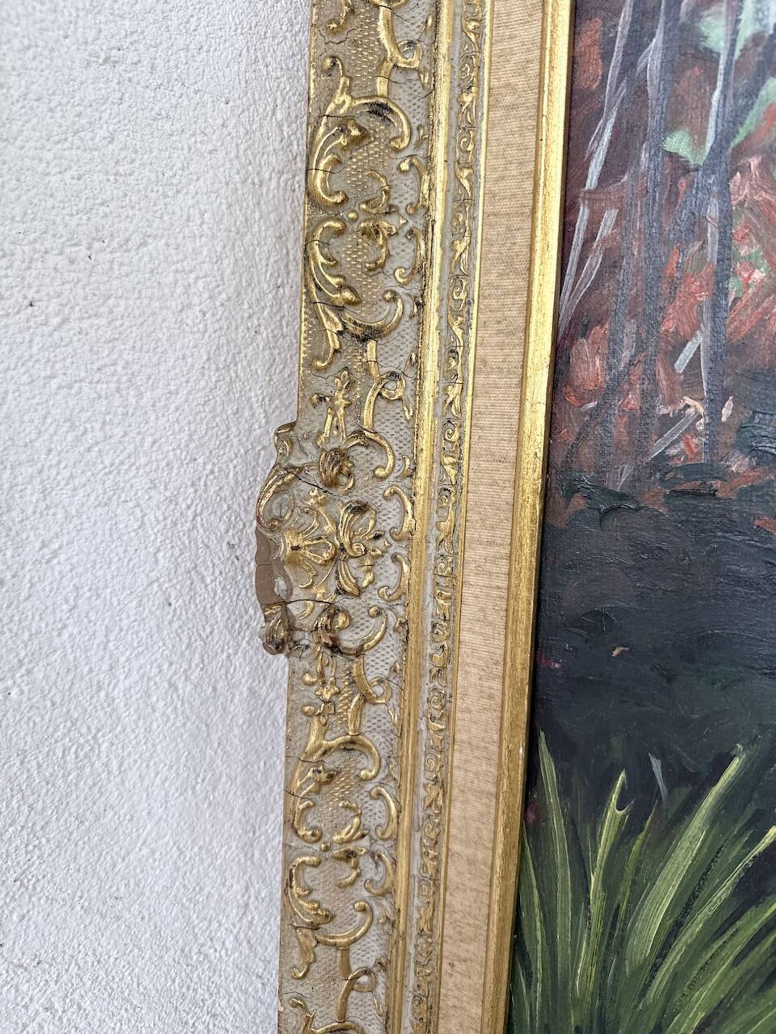 Framed oil painting "forest"