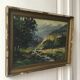 Painting oil mountain landscape