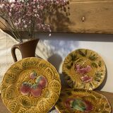 Set of 3 Sarreguemines slushie dessert plates