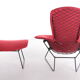 Design Harry bertoia for Knoll, Model Bird Armchair with Ottoman, 1980s