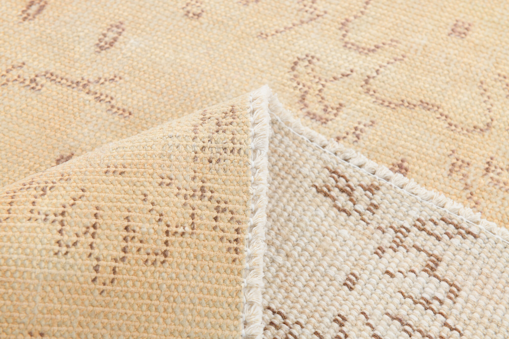 6x9 Beige & Brown Handmade Turkish Rug 285x178Cm