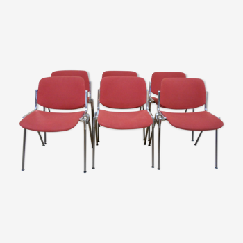 Set of six Pirelli chairs for Castelli 1970