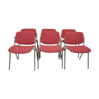 Set of six Pirelli chairs for Castelli 1970