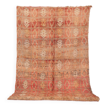 Peach Vintage Moroccan Rug 176 x 287 cm, Berber Wool Rug, Handmade Boho Rug